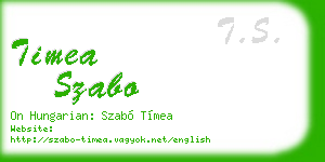 timea szabo business card