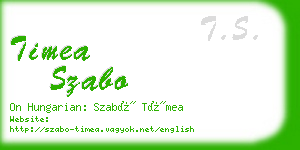 timea szabo business card